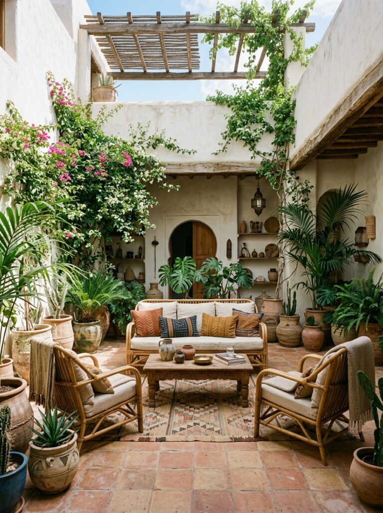 24. Indoor Courtyard Living Room