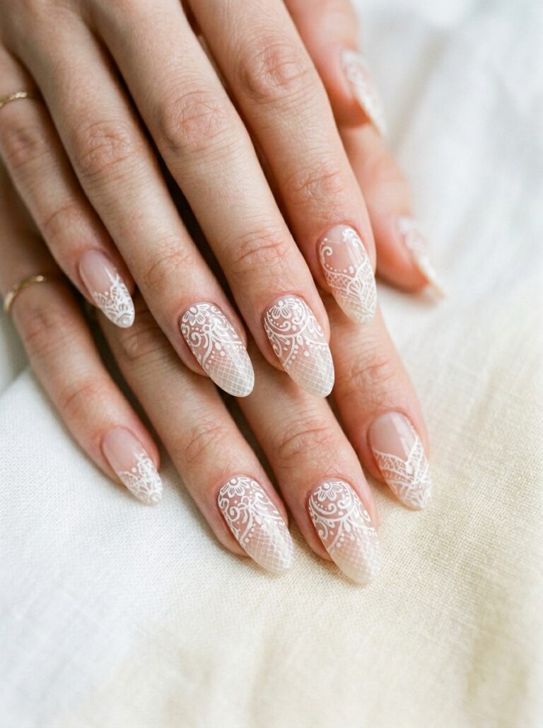 16. Lace Stamped Gradient Fade