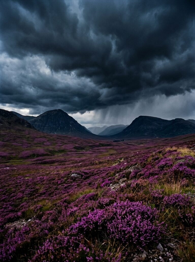 15. Purple Heather Under Storm Sky