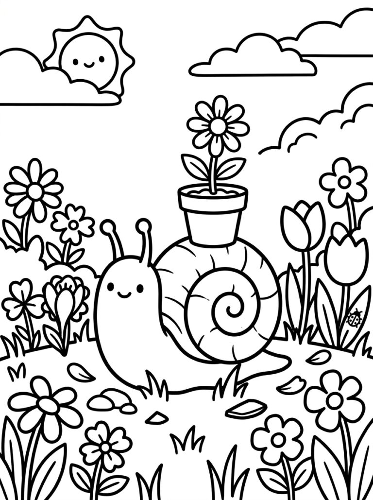 14. Snail Carrying a Flower Pot