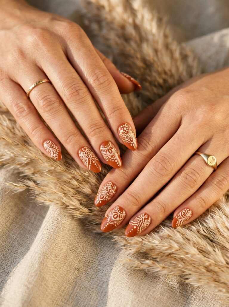 21. Terracotta Lace with Cream