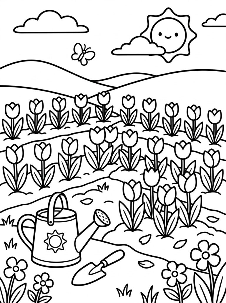 16. Tulip Garden Rows