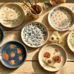 Variety of easy hand-painted ceramic plate ideas for beginners
