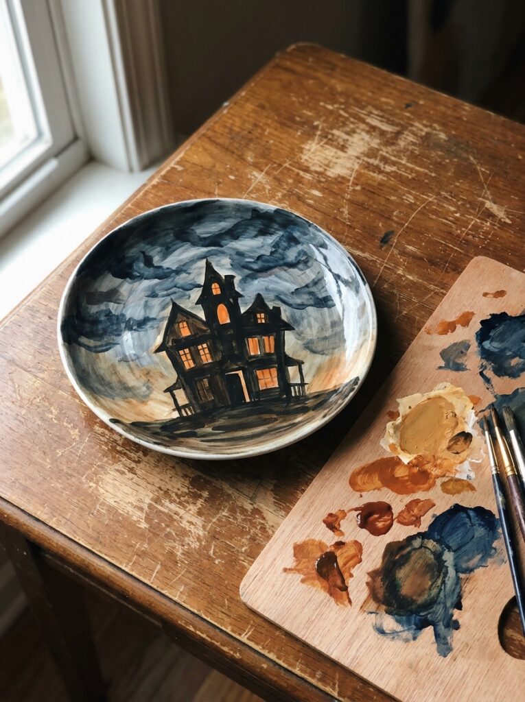 Haunted House Plate
