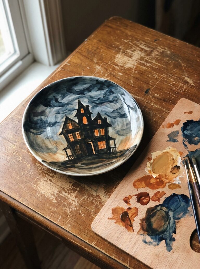 7. Haunted House Plate
