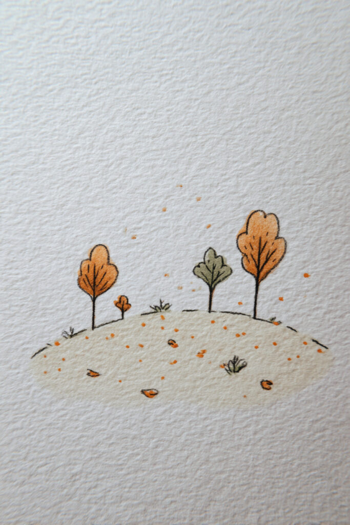 fall doodle ideas Autumn Forest Scene