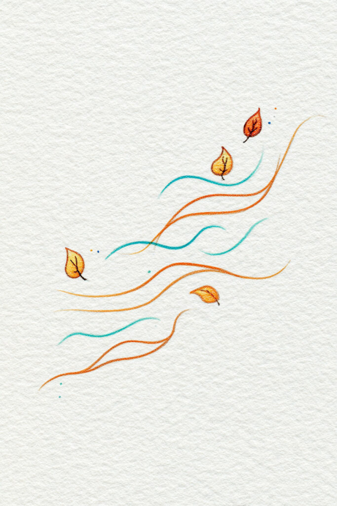 fall doodle ideas Autumn Wind Lines