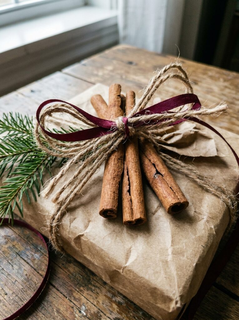 christmas craft ideas Cinnamon Stick Bundle Decor