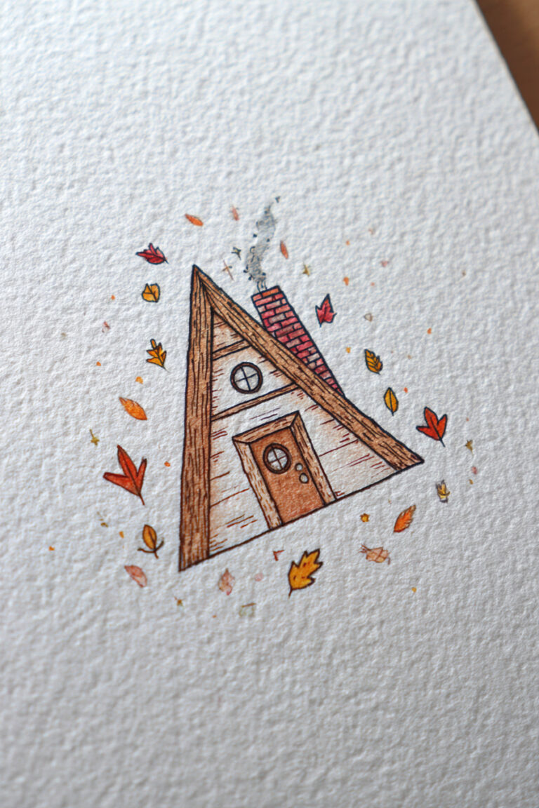 10. Cozy Cabin Sketch
