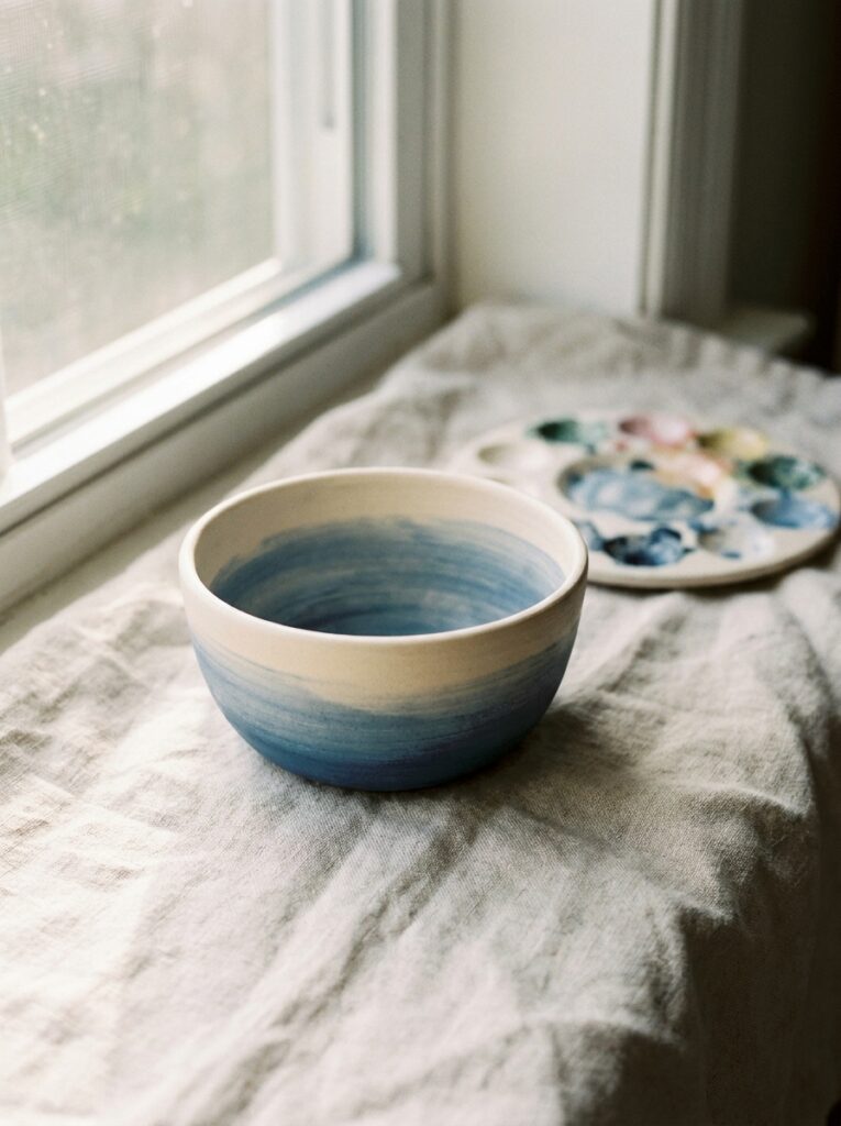 pottery bowl painting ideas Ombre dip 