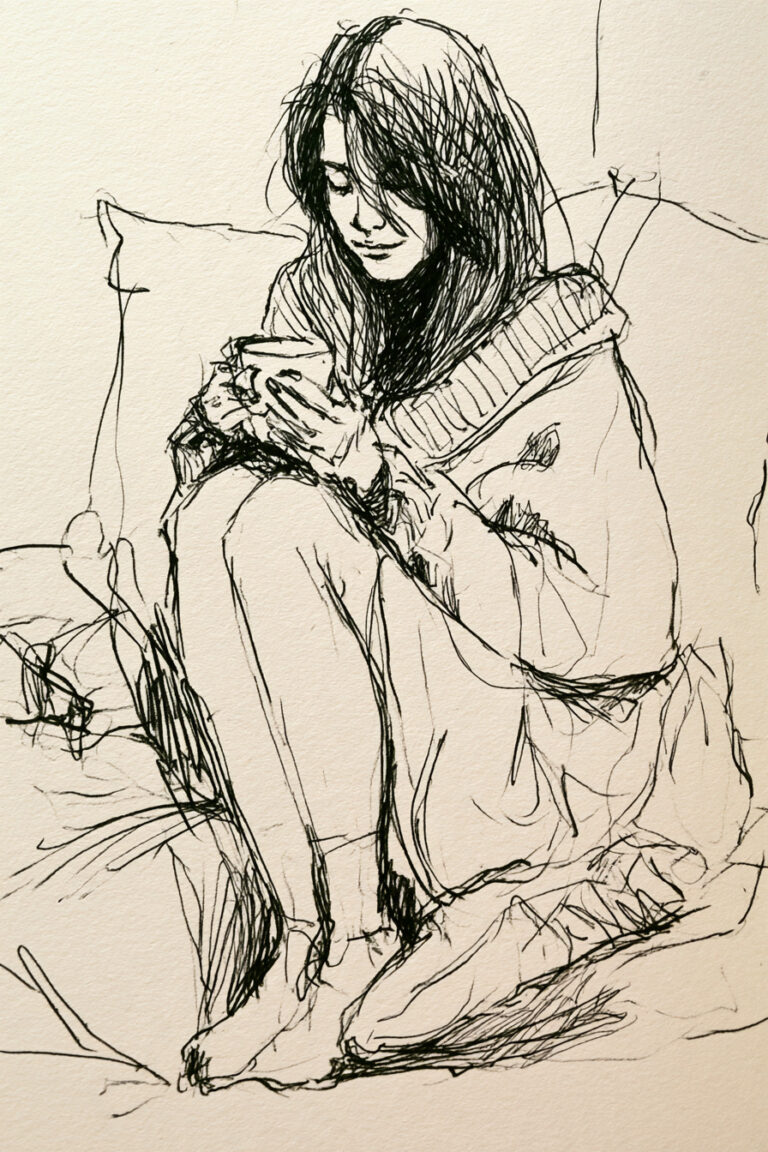 2. Curled Up on a Couch with Tea