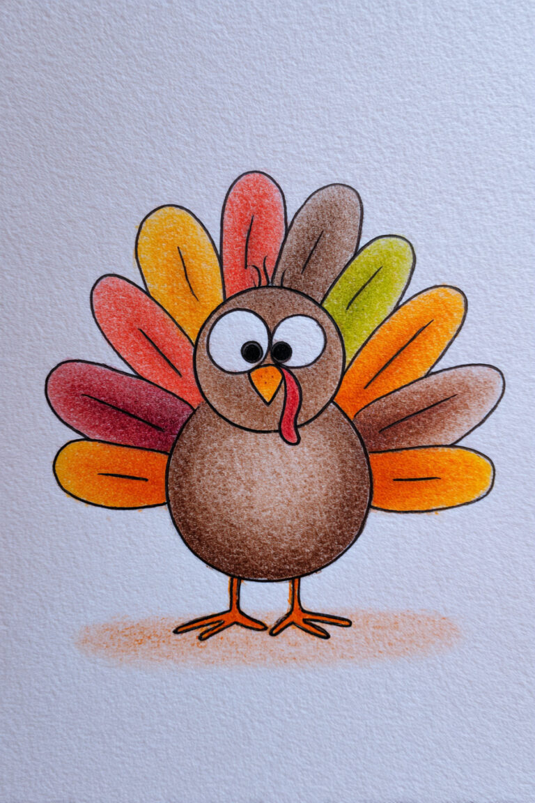 7. Cute Cartoon Turkey