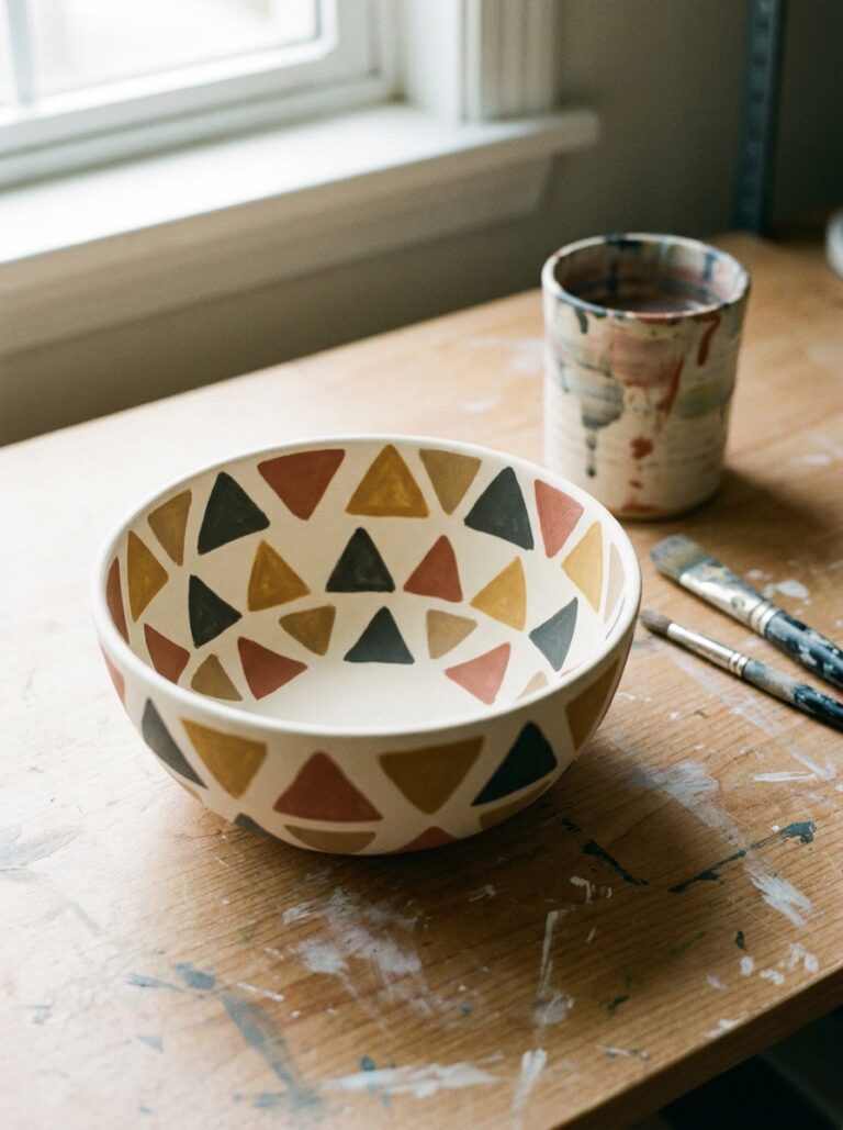 8. Geometric triangle bowl