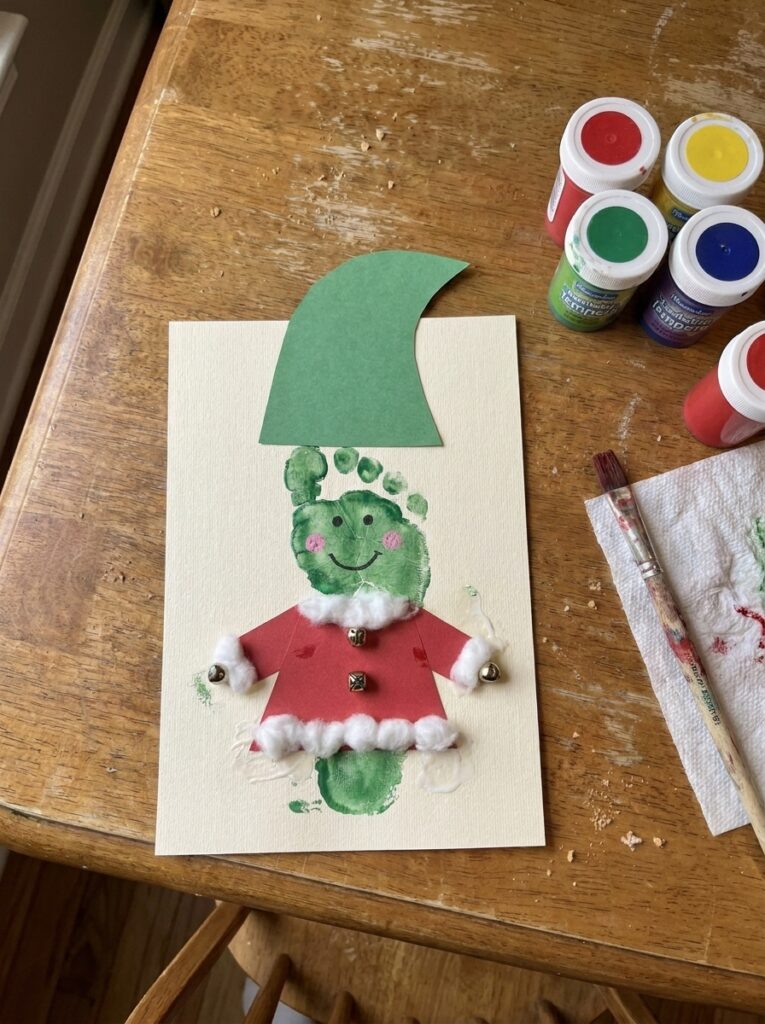 christmas craft ideas Footprint Elf