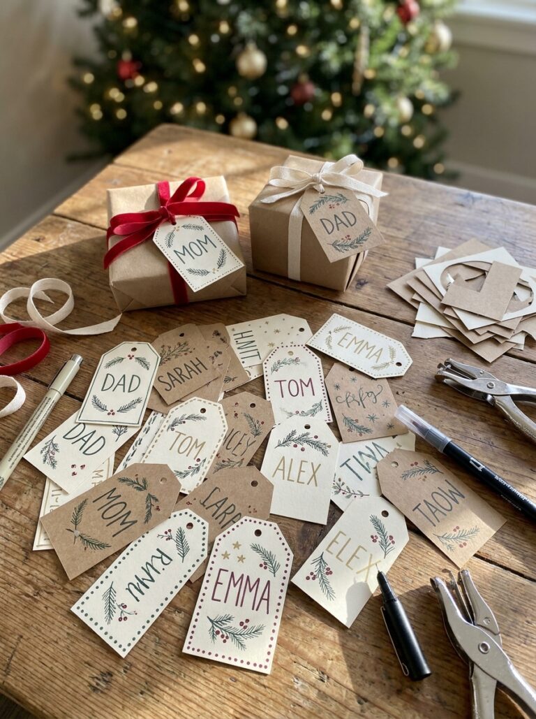 6. Hand-Lettered Gift Tags