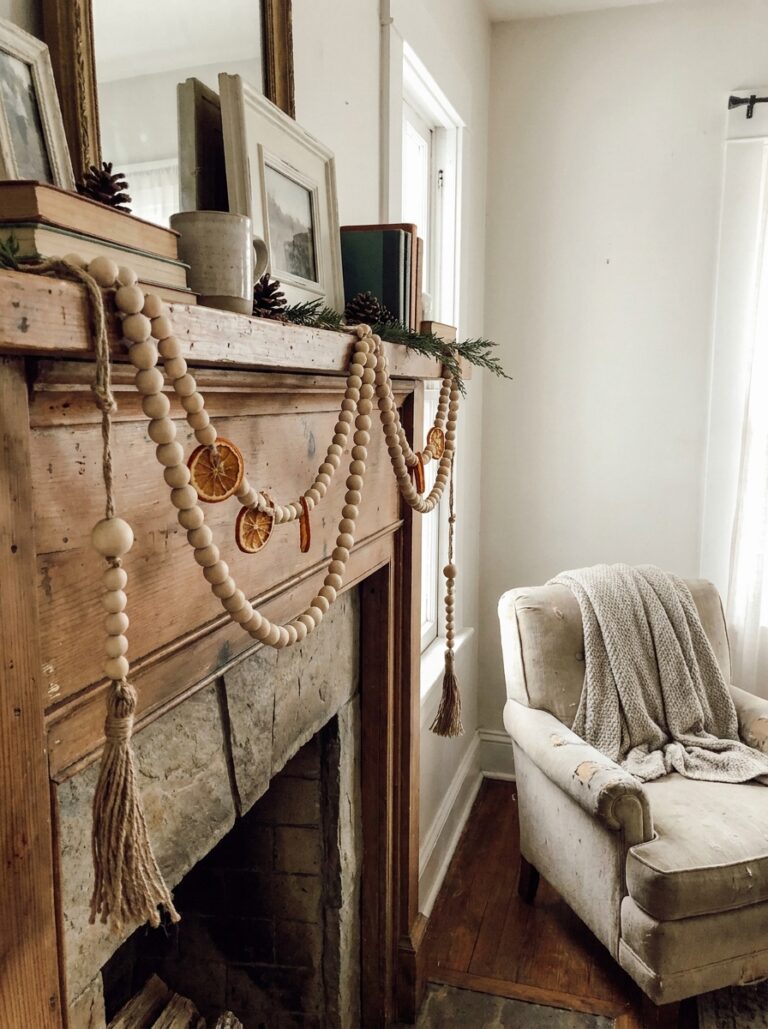 18. Wood bead garland