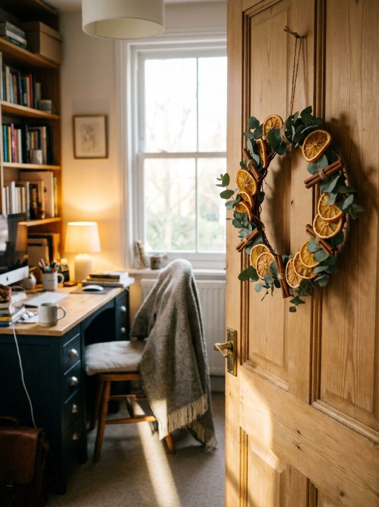 diy holiday decorations Work door wreath