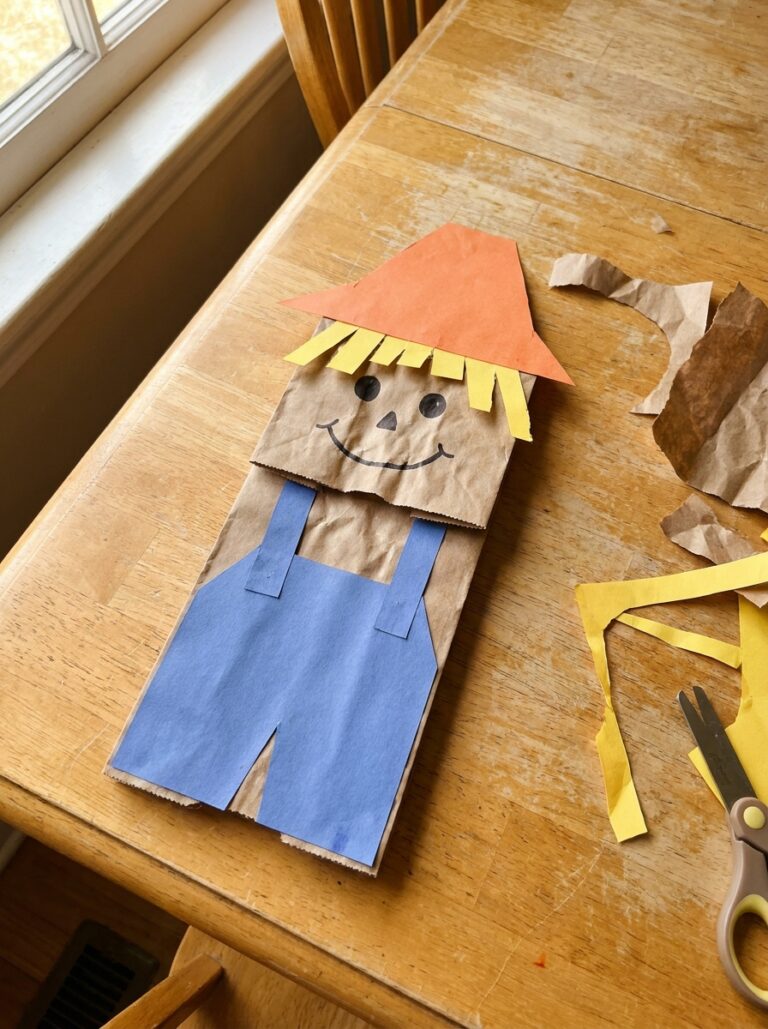 7. Paper Bag Scarecrow