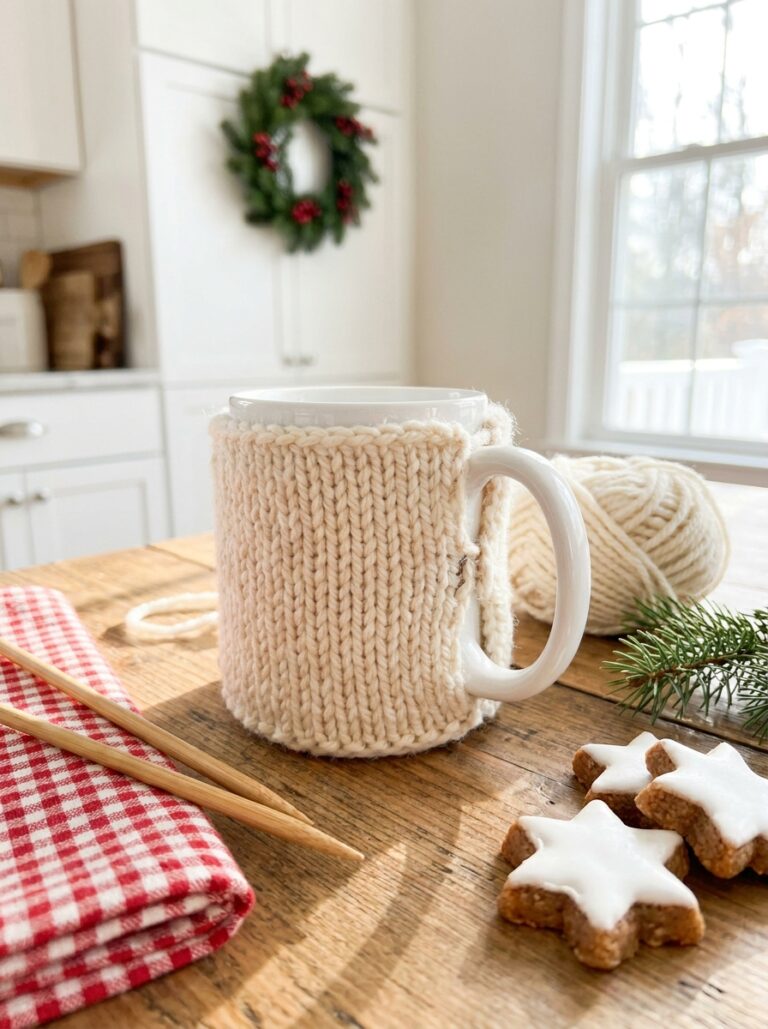 15. Knitted Mug Cozies