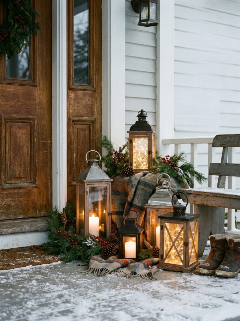 diy holiday decorations Outdoor lantern display