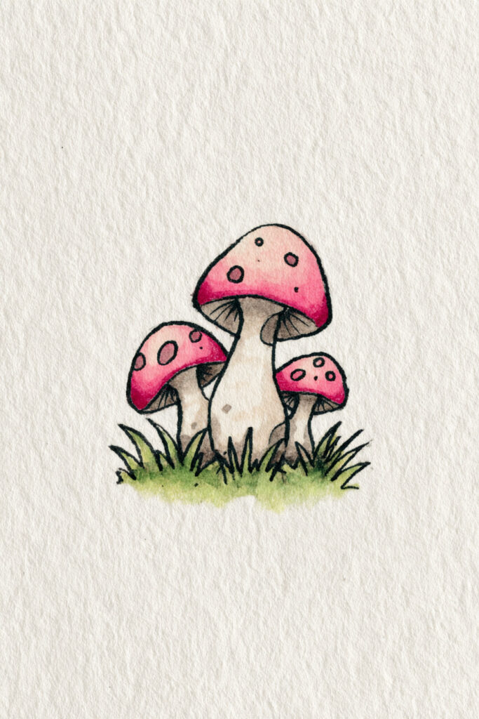 fall doodle ideas Little Mushroom Patch