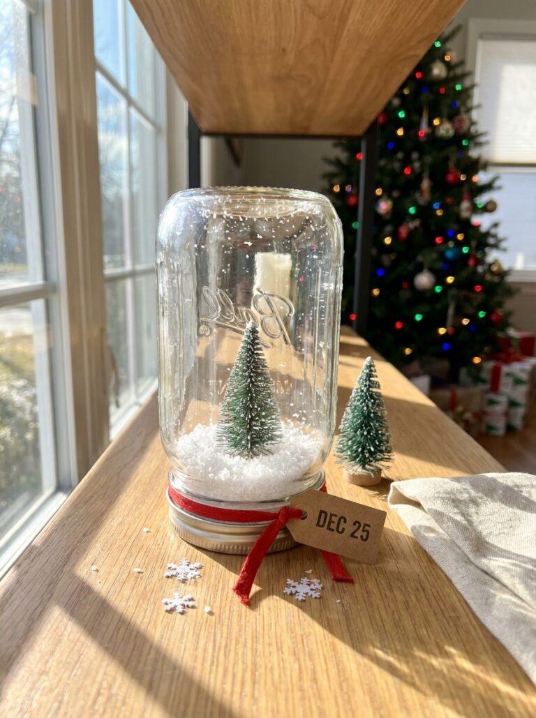 3. Mason Jar Snow Globes