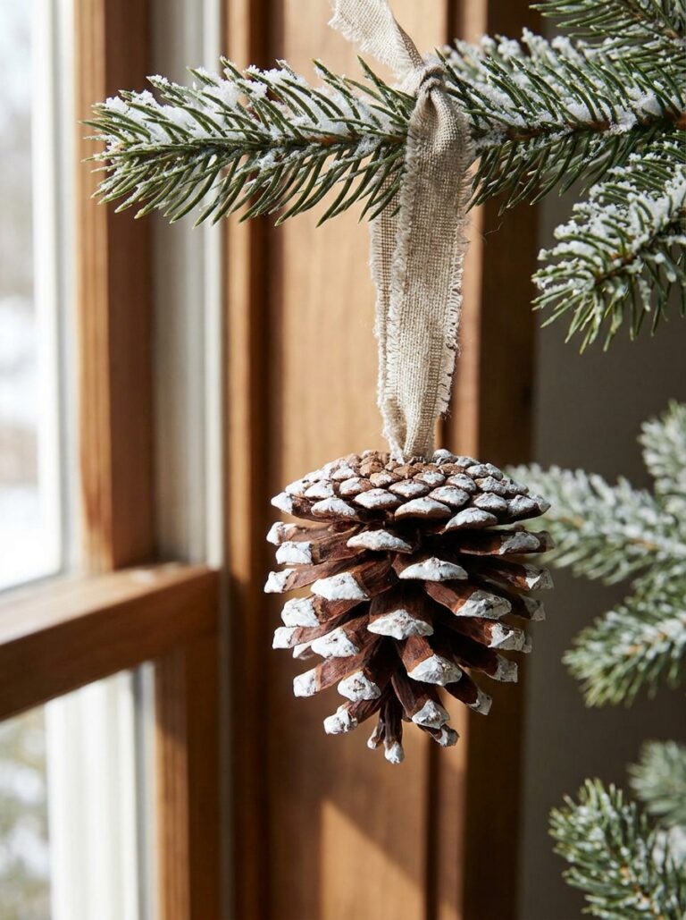 11. Painted Pinecone Ornament