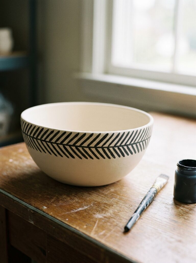 13. Herringbone stripe bowl