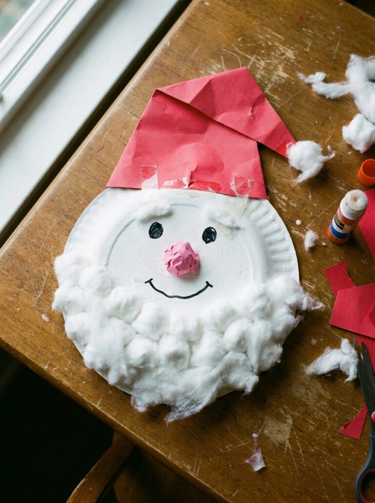2. Paper Plate Santa