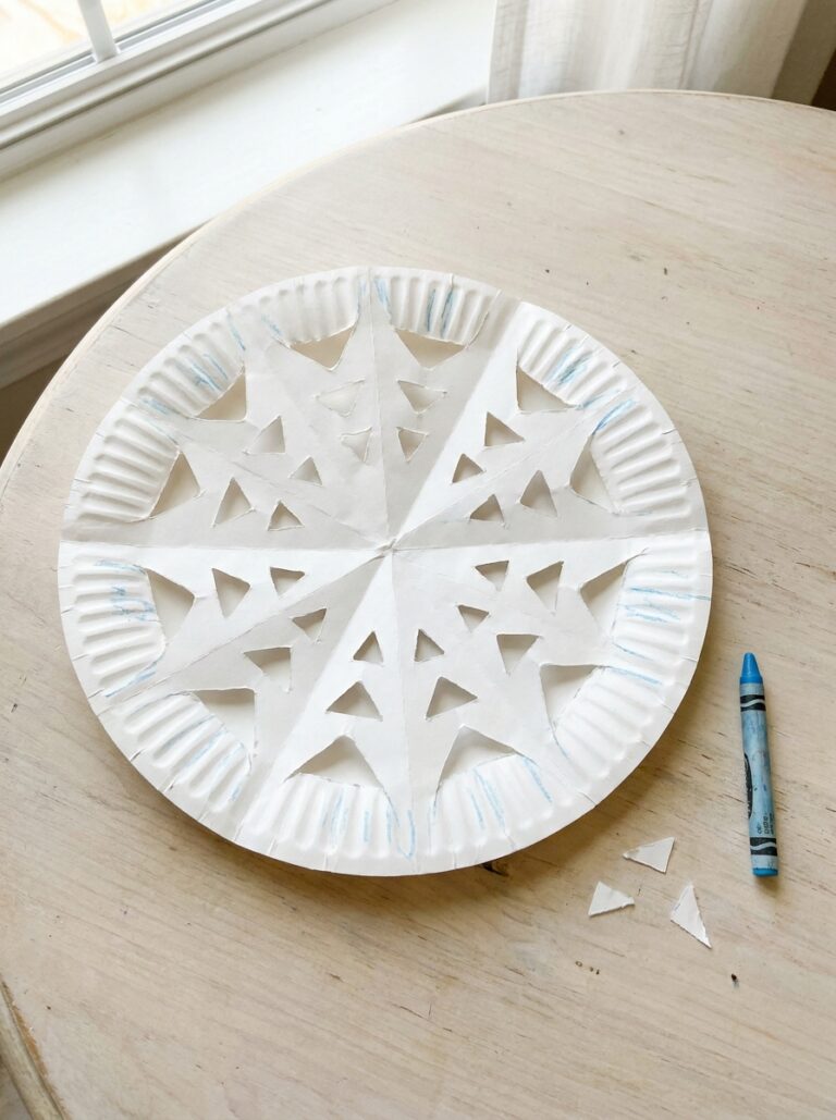 9. Paper Plate Snowflake