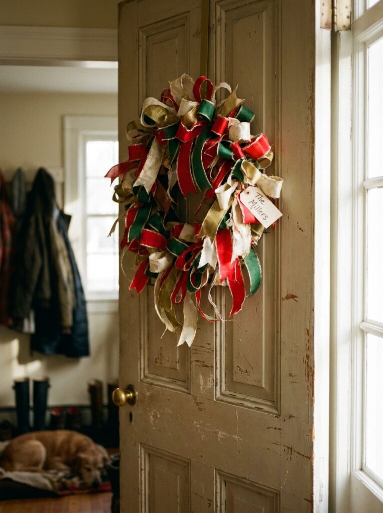 diy holiday decorations Ribbon wreath