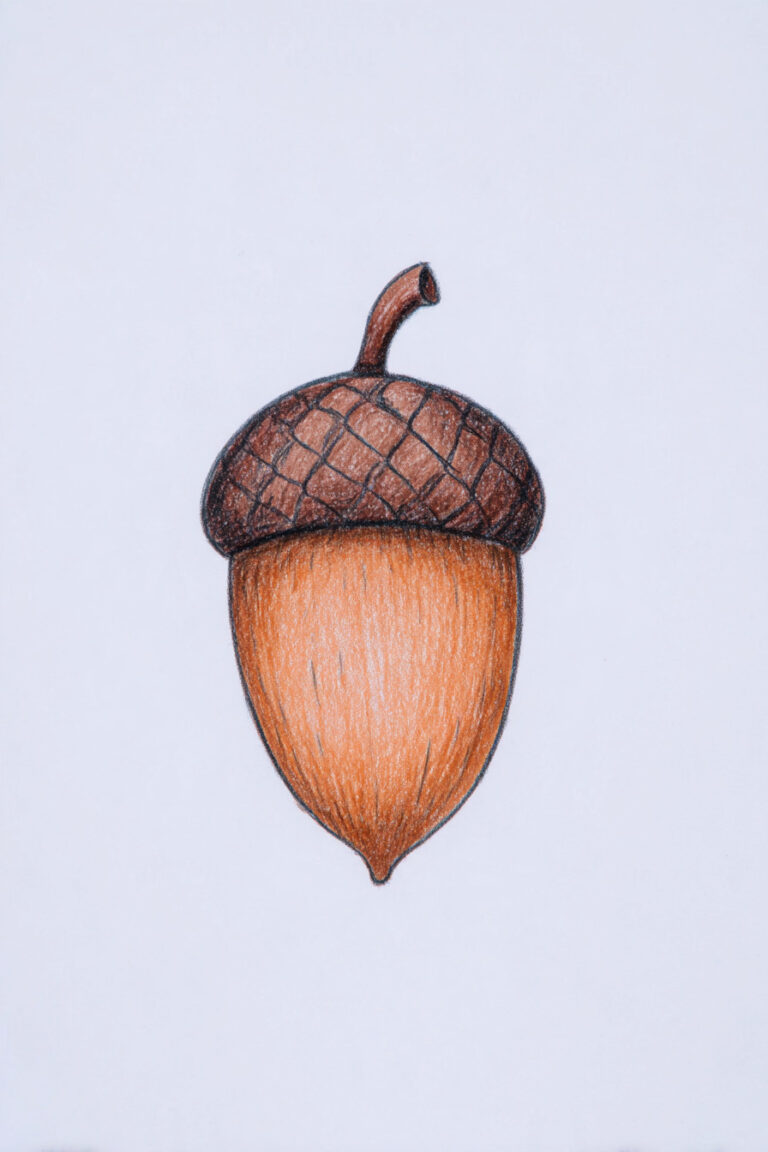 5. Simple Acorn Drawing