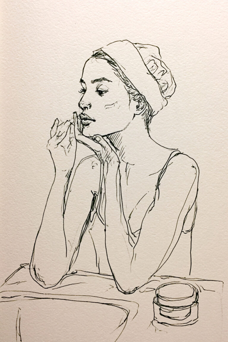 12. Skincare Routine Sketch