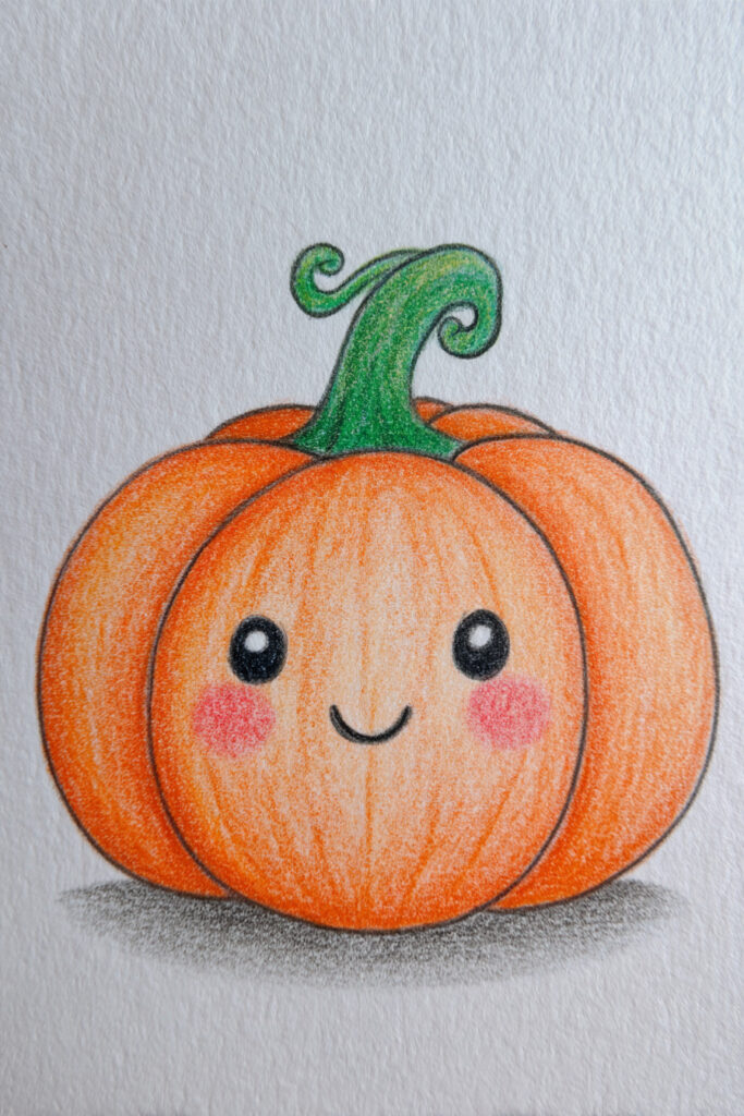thanksgiving drawing ideas for kids Smiling Pumpkin Face