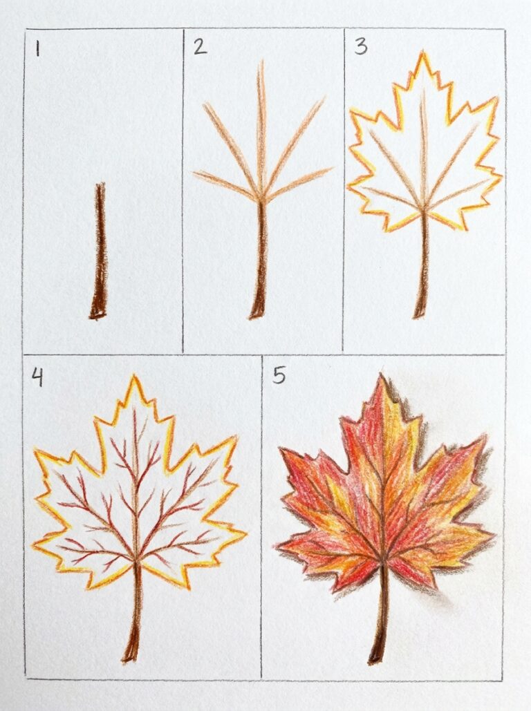 16. Step-by-Step Maple Leaf