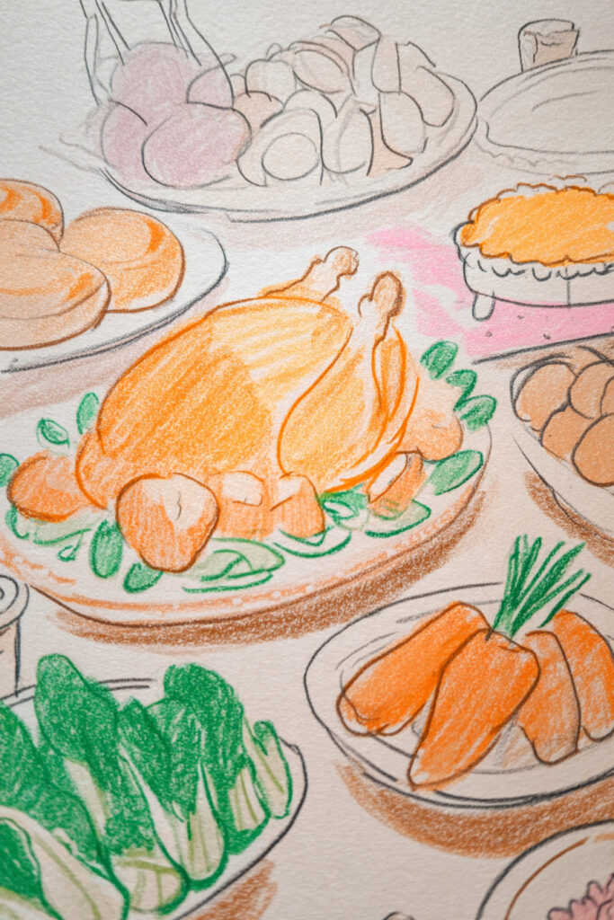 thanksgiving drawing ideas for kids Thanksgiving Feast Scene