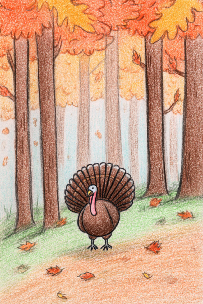 21. Turkey in Autumn Forest