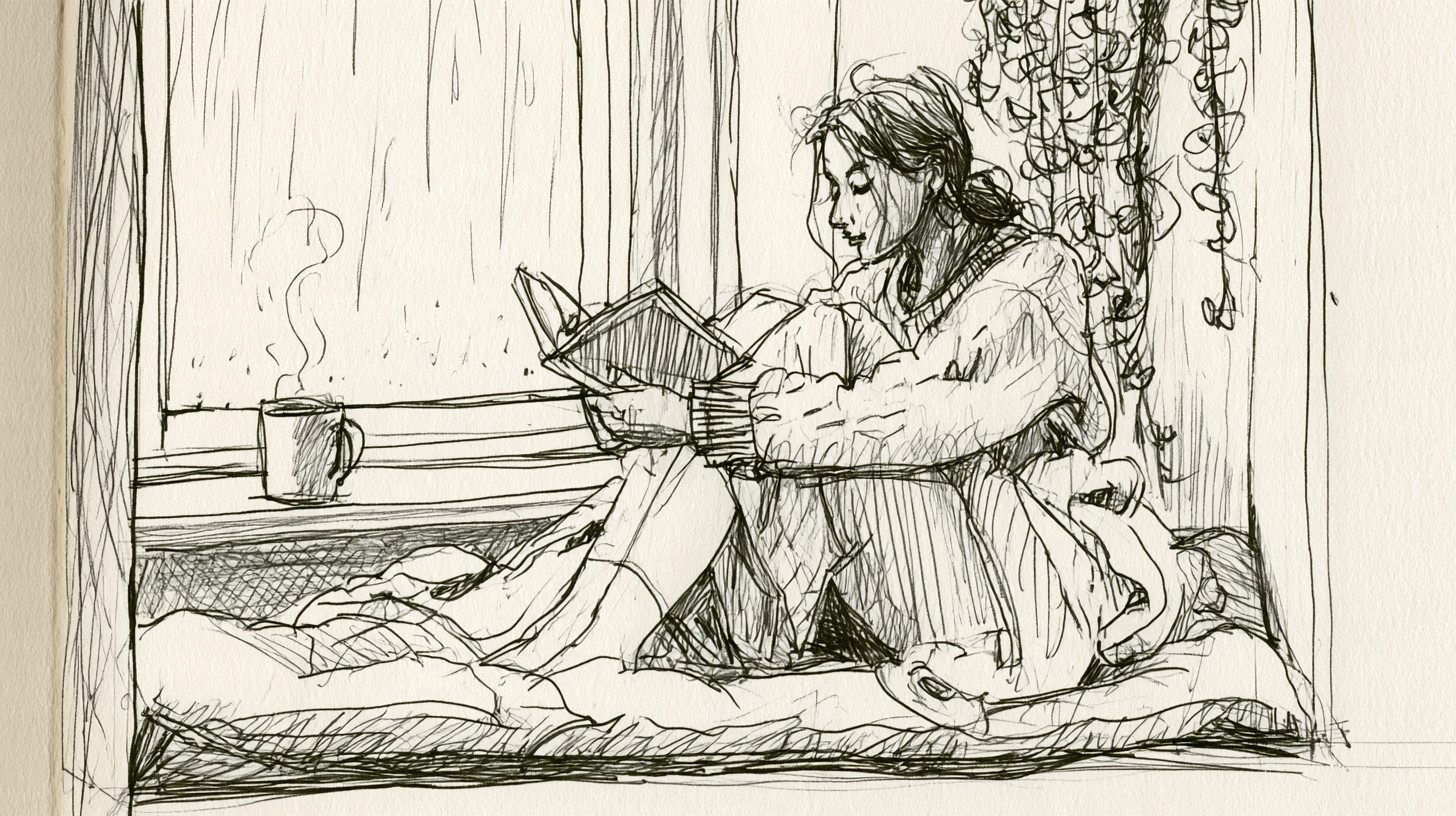 20 Cozy Girl Aesthetic Drawings for Your Sketchbook